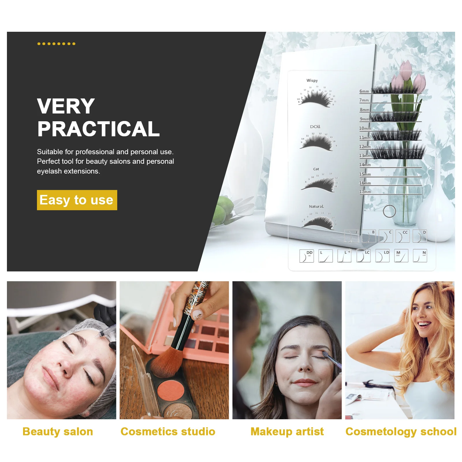 

1Pcs Eyelash Display Board Premium Quality Lash Holder for Professional Beauty Salon Use Eyelash Display Board Lash Holder