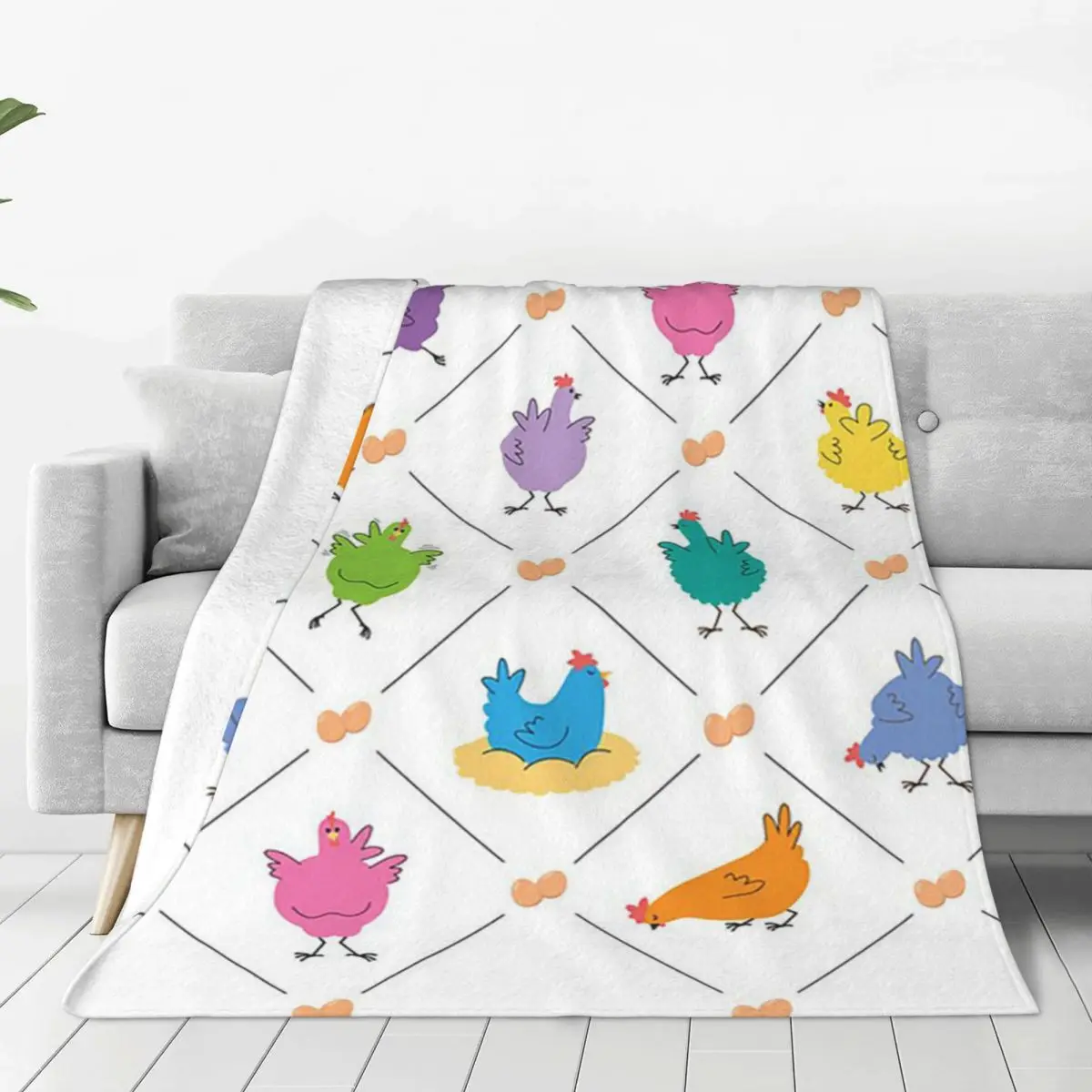 So Many Chickens Blankets Fleece Multi-function Sofa Throw Blankets For Home Bedroom Office Throws Bedspread Quilt