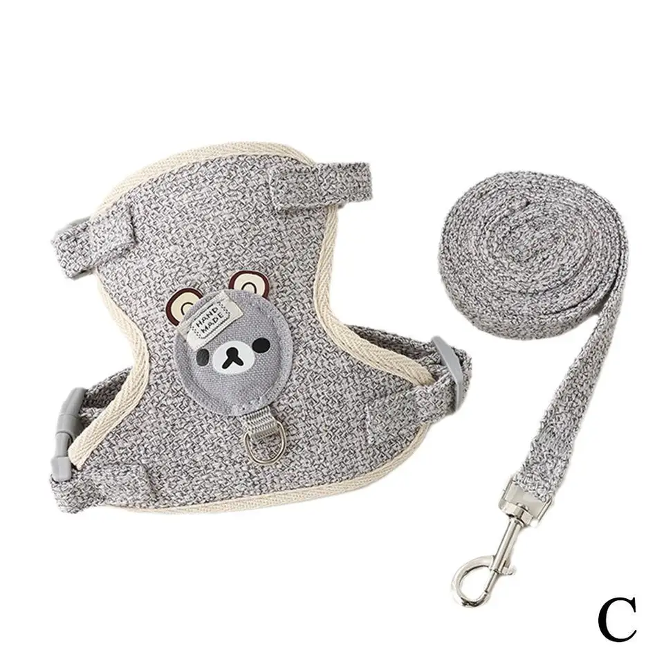 Lovely Small Pet Vest Chest Strap Dog Leash Traction Rope Walking Dog Cat Bunny Vest Harness Poodle Collar Leash Dog Accessories, image 9