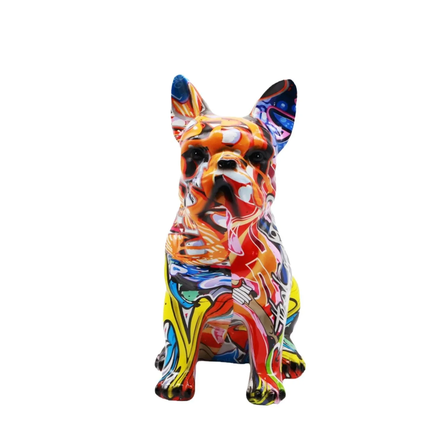 Large French Bulldog Figurine Resin Craft Decor for Home Living Room Entryway Desktop