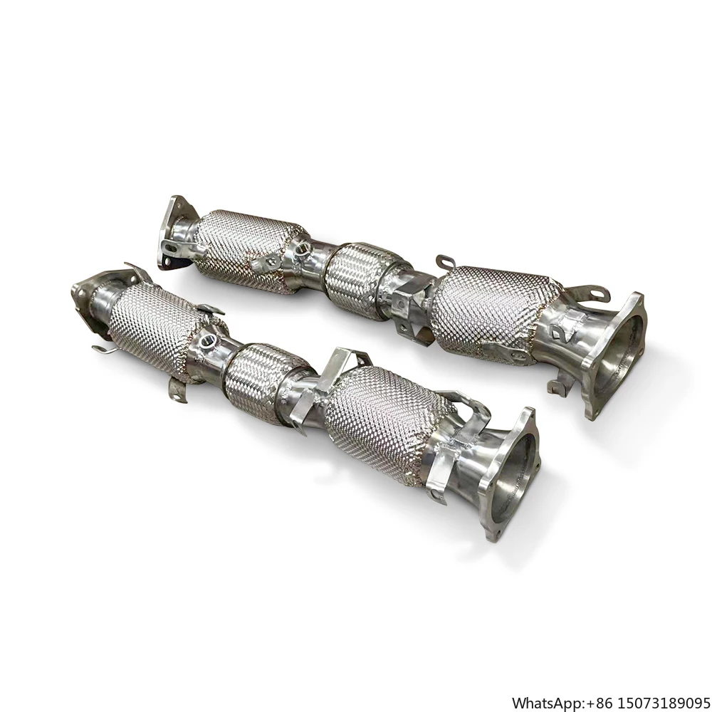 

For Acura 3.5T 2016-2022 Stainless Performance Downpipe Exhaust System With Heat Shield Converter Headers