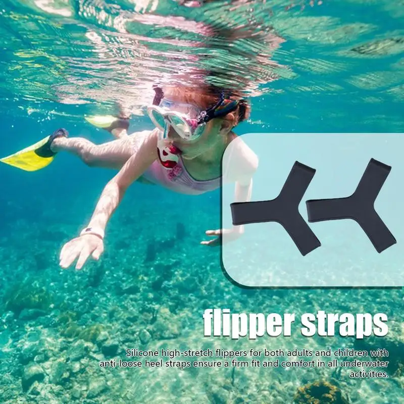 

Swim Fin Straps Replacement Adjustable Underwater Fin Strap Silicone Underwater Fin Strap Rubber Fin Flippers Strap Comfortable