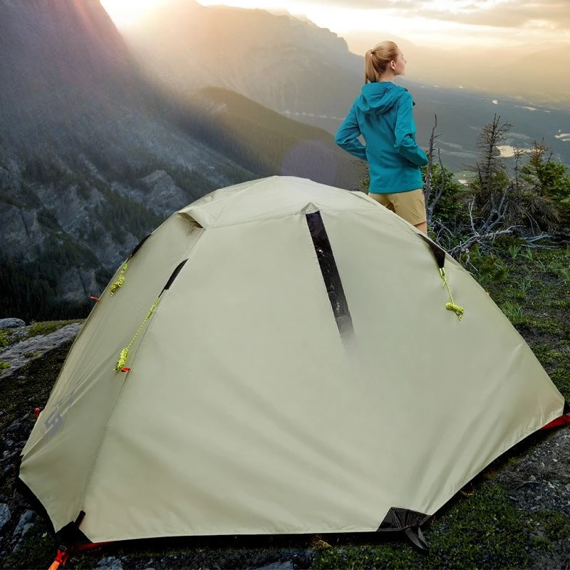 

Outdoor tent Double-layer warm and rainstorm-proof mountaineering trekking Ultra-light aluminum pole field camping tent