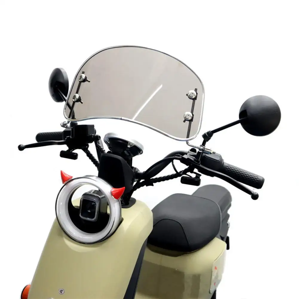 Retro Motorcycle Windshield Front Wind Deflector Windscreen Modified Accessories For Scooter E-bike Electromobile Universal