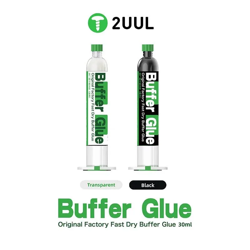 2UUL GL01/GL02 Fast-Dry Frame Adhesive 30ml Black Transparent Phone for Screen Sealing  Elastic Heat-Resistant Buffer Glue Tools