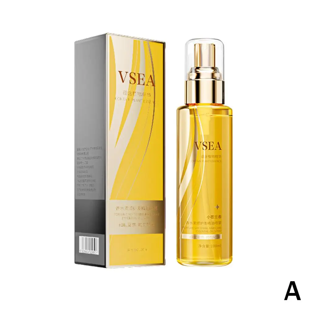 กลิ่นหอม Hair Care สเปรย์น้ํามันหอมระเหย Anti Frizzy 100ml Nouishing Anti DRY Hair Smoothing Moisturizing Anti-Static ผลิตภัณฑ์ A3b7