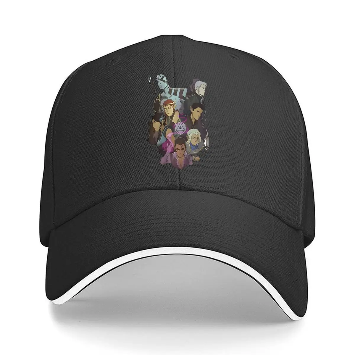 Fantasy Elf Hero Team Magic Dice Art Sandwich Baseball Cap Outdoor