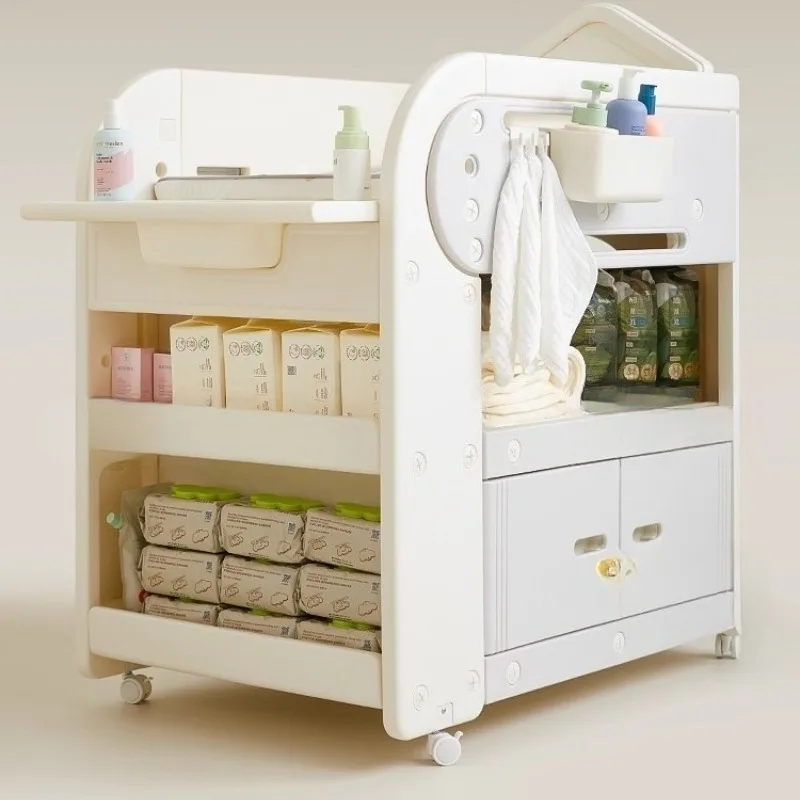 

Diaper table Baby care table Newborn crib Multifunctional mobile diaper changing baby bath table
