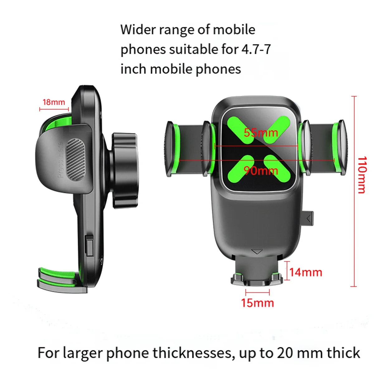 Phone Holder Car Phone Mount for Car,Sun Visor Phone Holder, Rotatable and Retractable Cell Phone Automobile Cradles