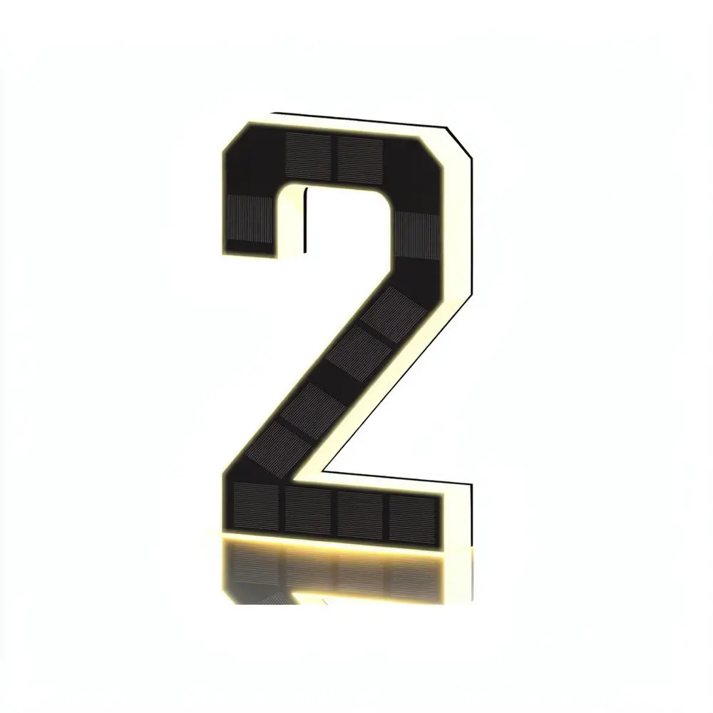 Solar Powered Door Sign Lamp Outdoor Garden Yard LED Lighting Modern House Number Plaque Waterproof Wall Light