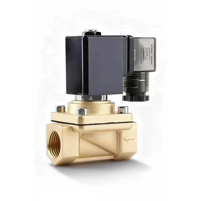 PU220 Series 1/4 Inch PU220-02 2/2 Way Brass Water Valve Solenoid Valve Direct Acting Solenoid Valve 110 VAC 220 VAC 24 VDC