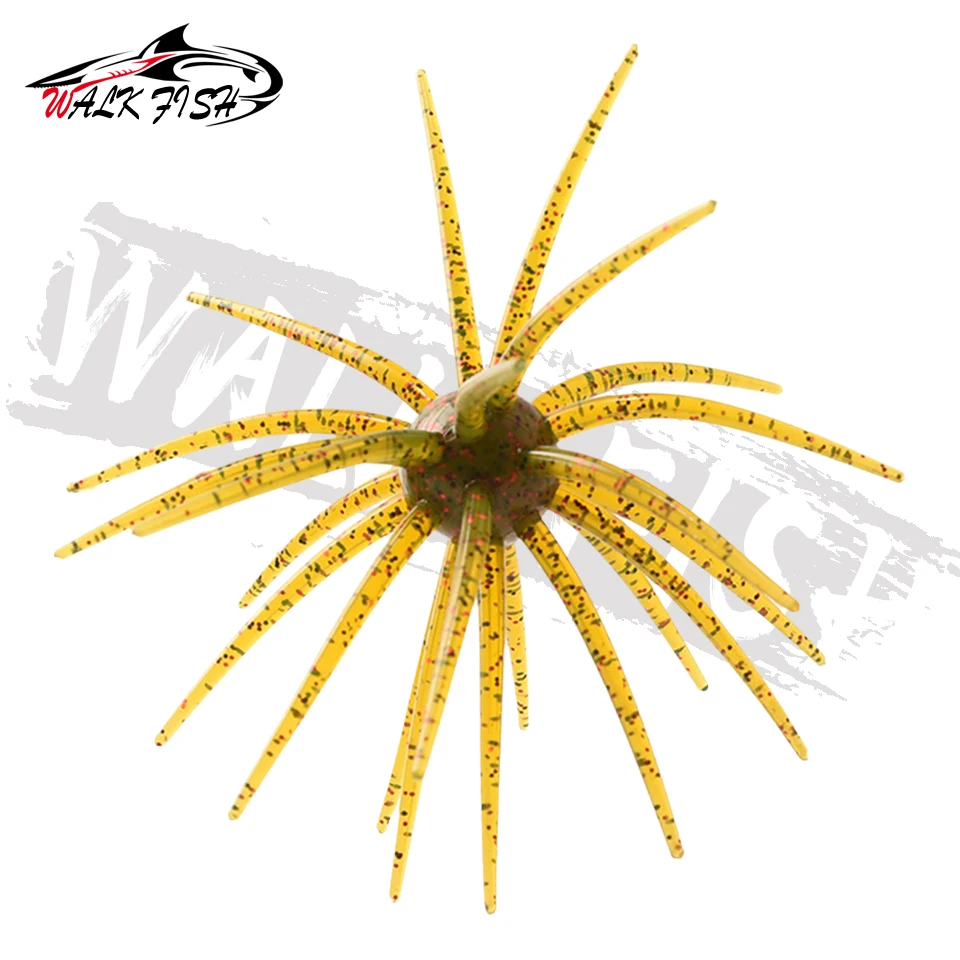 WALK FISH 3 Stück 110mm 9g Seeigel-Angelköder TPE Weichköder Silikonköder für Brassen, Seebarsch, Forelle, Mandarinfisch, Tilapia, Süßwasser – Detail 22