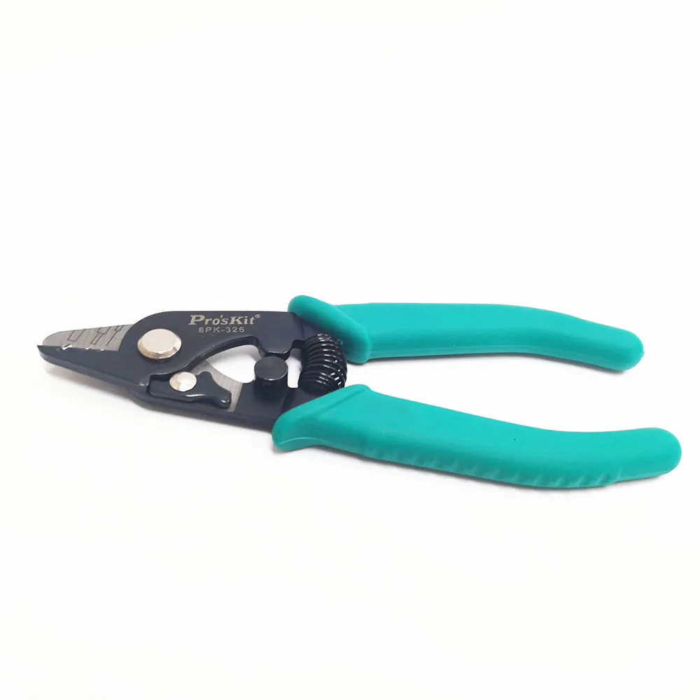 Proskit 8PK-326 Clamp Fiber Stripping Pliers 8PK-326 Tri-Hole Fiber Optic Stripper 8PK-326 FTTH FIber Wire Stripper