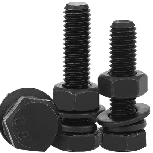 Imagen 2 del producto Pernos de cabeza hexagonal, tuercas con juego de arandelas, tornillos de cabeza hexagonal de acero al carbono de grado 8,8, M4, M5, M6, M8, M10, M12, Kits de pernos hexagonales