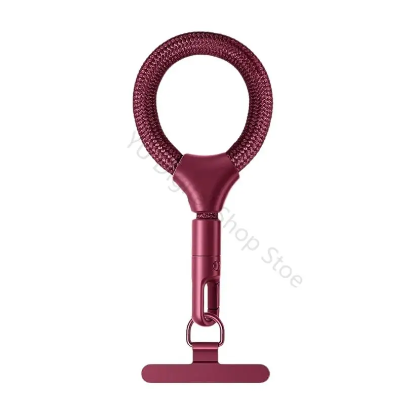96BA 10 langer, nicht herunterfallender Handygurt mit drehbarem Metallband und bequemem Strickseil, geeignet für – Detail 3