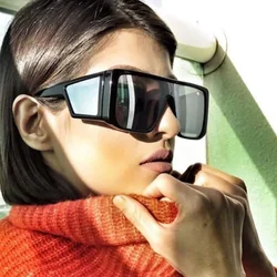 New Oversized Rectangle Sunglasses Vintage Men Driving Square Glasses Fashion Women Brand Large Frame Eyewear UV400 Gafas De Sol