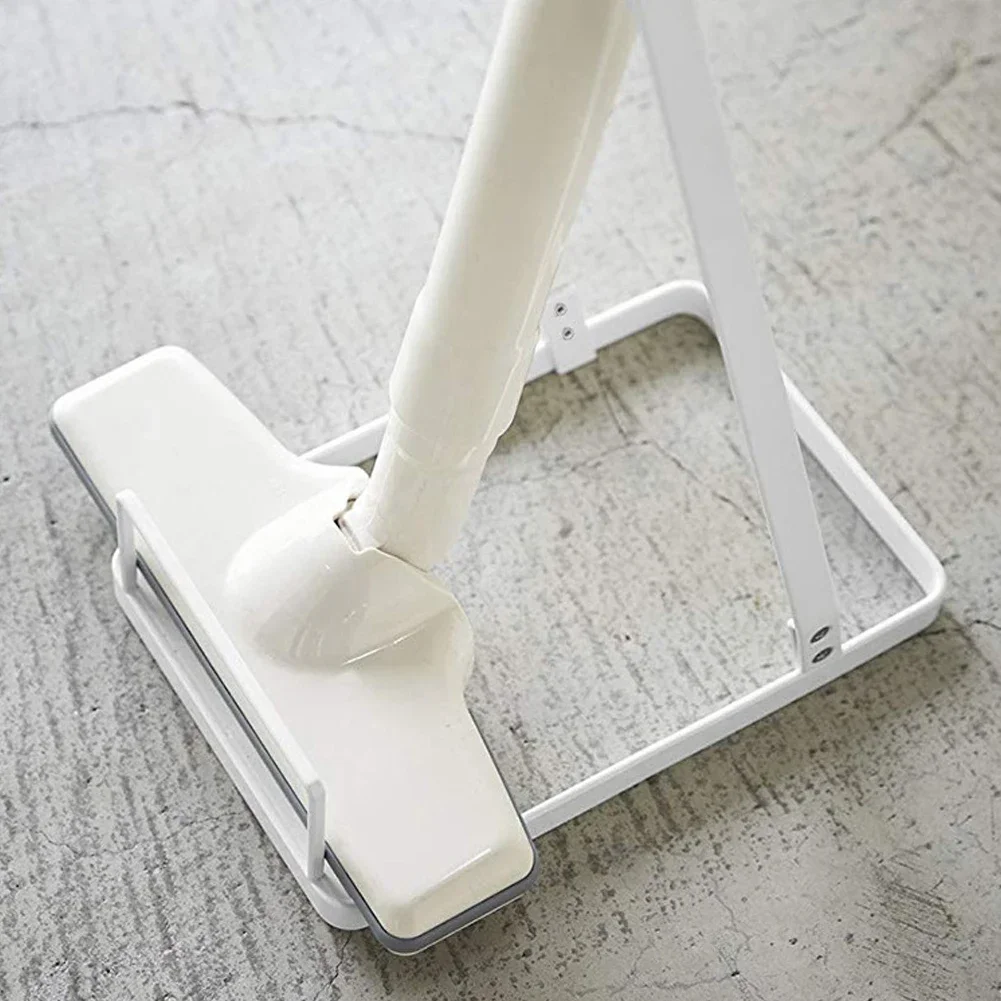 Vacuum Iron Storage Support Rack Home Seamless Bracket Floor Mop Holder Organizer Stand Cleaner