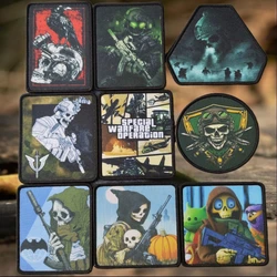 Military Morale Badge Hook&Loop Patch Spawn Corps Skeleton Combat Armband Tactical Printing Backpack Hats Patches for Clothing