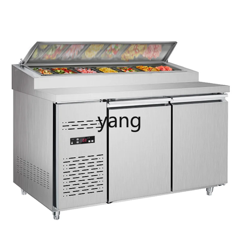 

CX Air-Cooled Workbench Pizza Scattering Granules Refrigerator Commercial Salad Cabinet Horizontal Fresh-Keeping Freezer