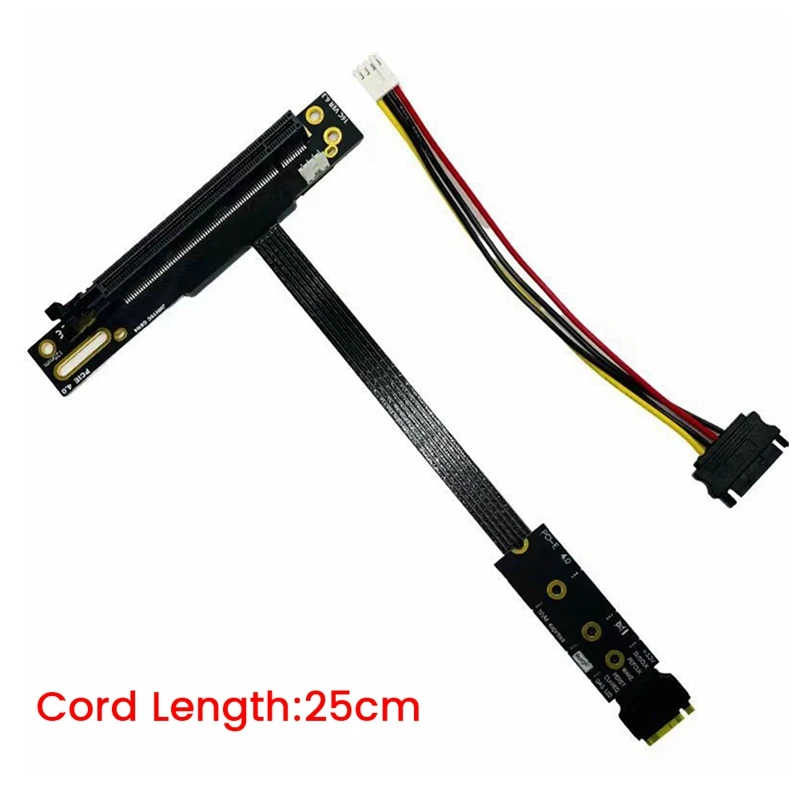 Cable adaptador VGA práctico multifuncional M.2 a PCIE X16 para SSD M.2 Nvme Gen4 a PCIE 4,0 X4ES, 25CM fácil de usar