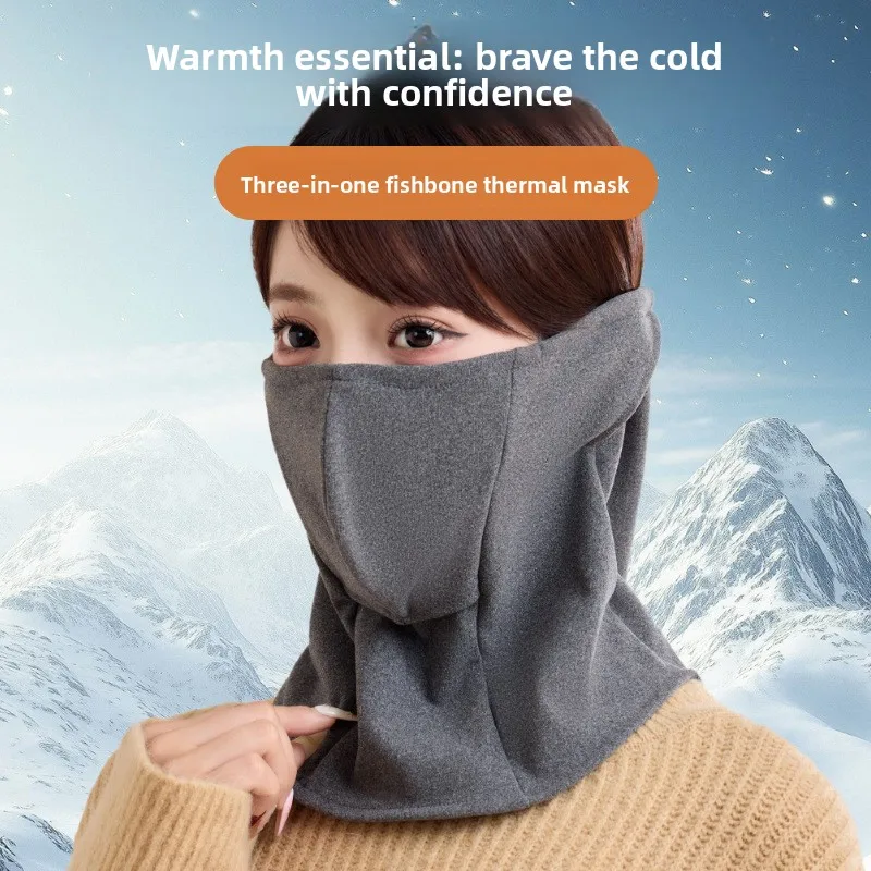 Autumn Winter Cycling Mask Women Outdoor 3D Neck Protection Adjustable Ear Hanging Dustproof Windproof Warm Soft Breathable