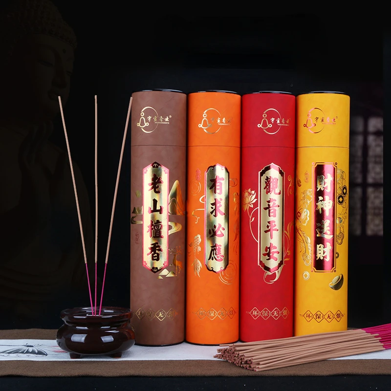 Y Buddha Bamboo Incense Sticks 32cm Sandalwood Guanin Temple Smokeless Line Incense Home Pray Aromatherapy Burning Incense