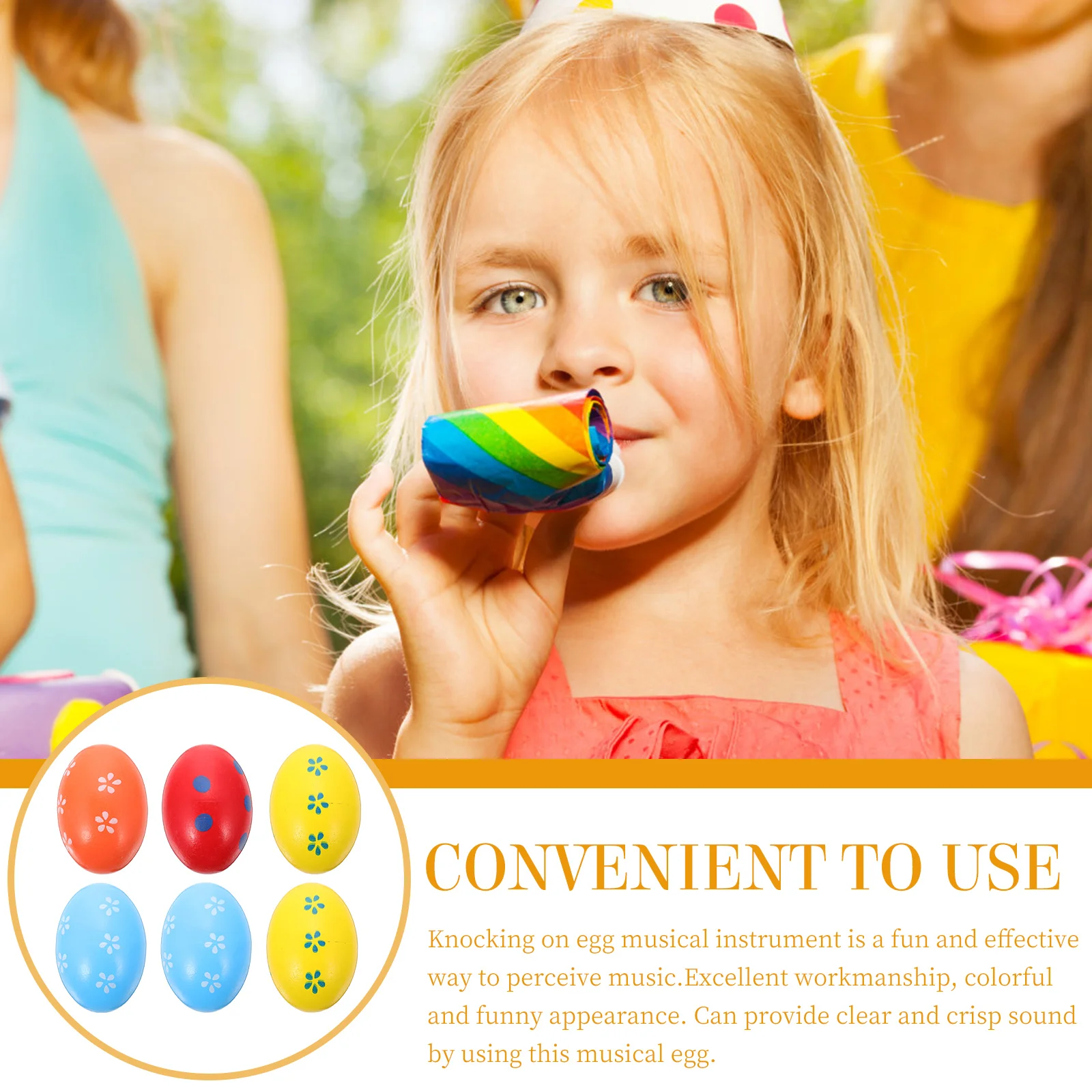 

6 Pcs Maracas Shaker Instrument Percussion Egg Shakers Eggs Instruments Musical