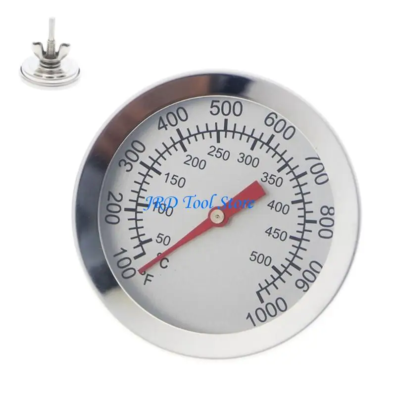 A2UD BBQ Thermometers Outdoor Barbecue Smoker Grill  Steel Barbecue Thermometers BBQ Temperature Gauges for Charbroil