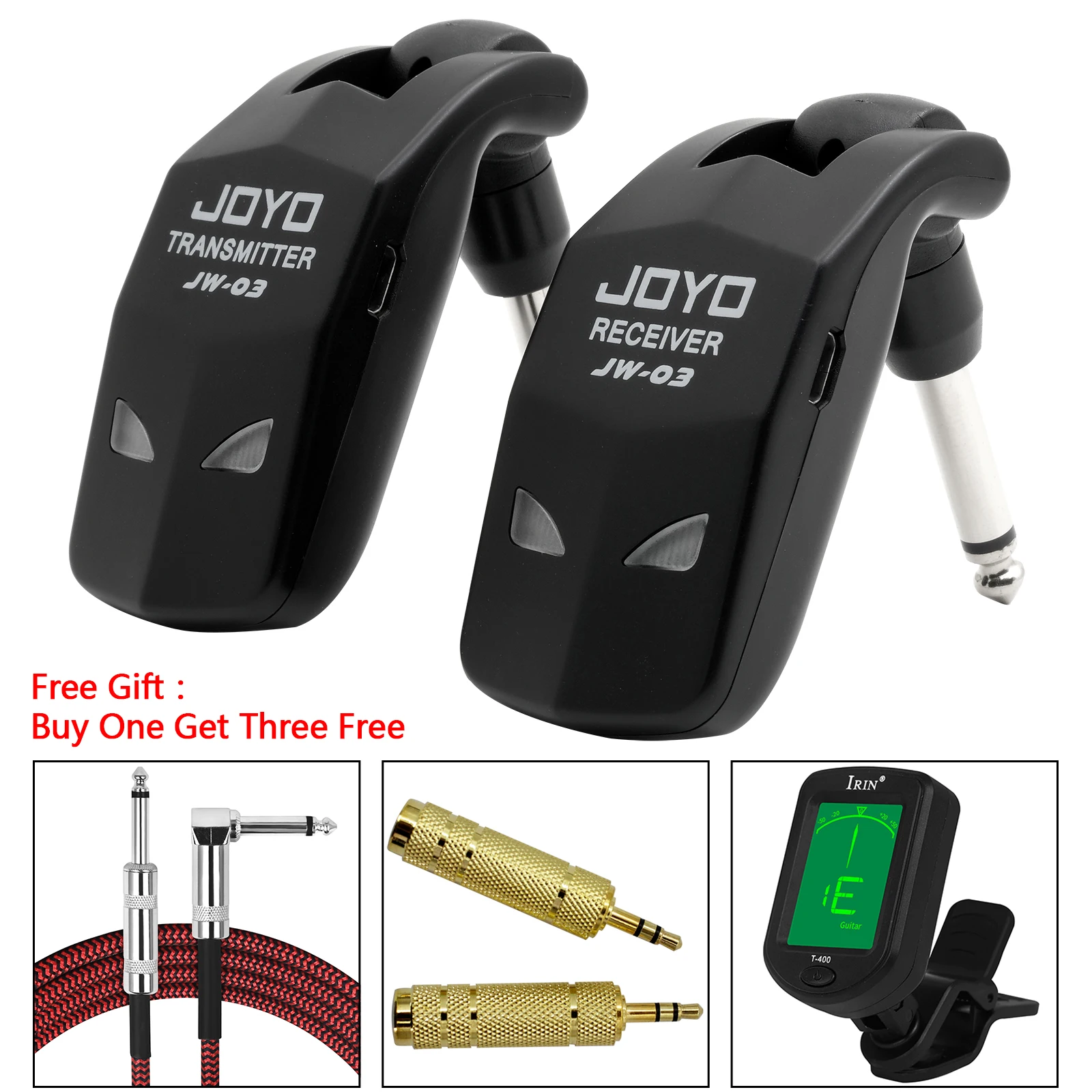 JW-03 Wireless Guitar System 2.4GHz Guitar Transmitter Receiver For Electric Guitar Bass Wireless System Built-In Rechargeable