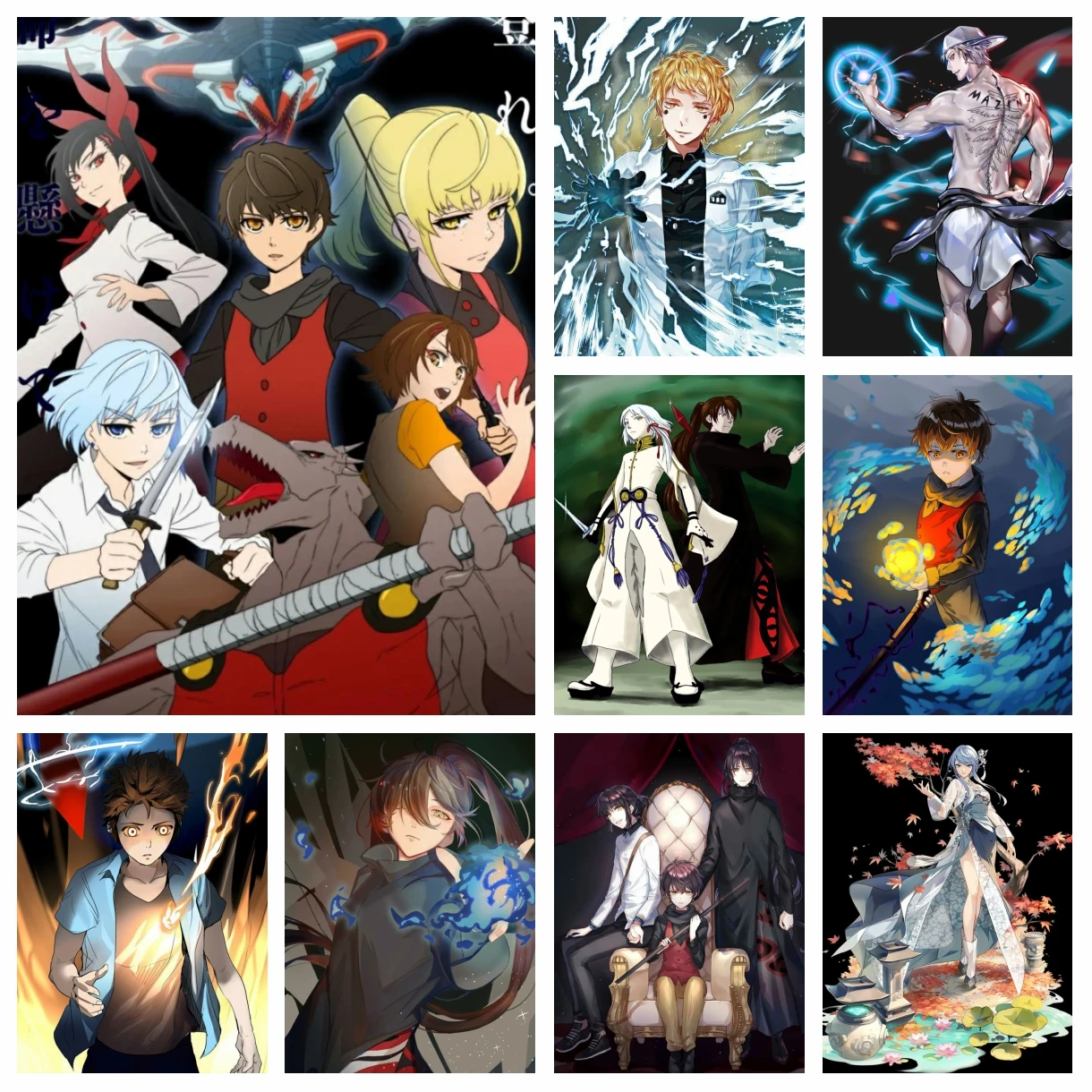 Tower Of God Telecom Anime Full Diamond Rhinestones Painting Japanese Cartoon Cross Stitch Embroidery Picture Mosaic Home Decor