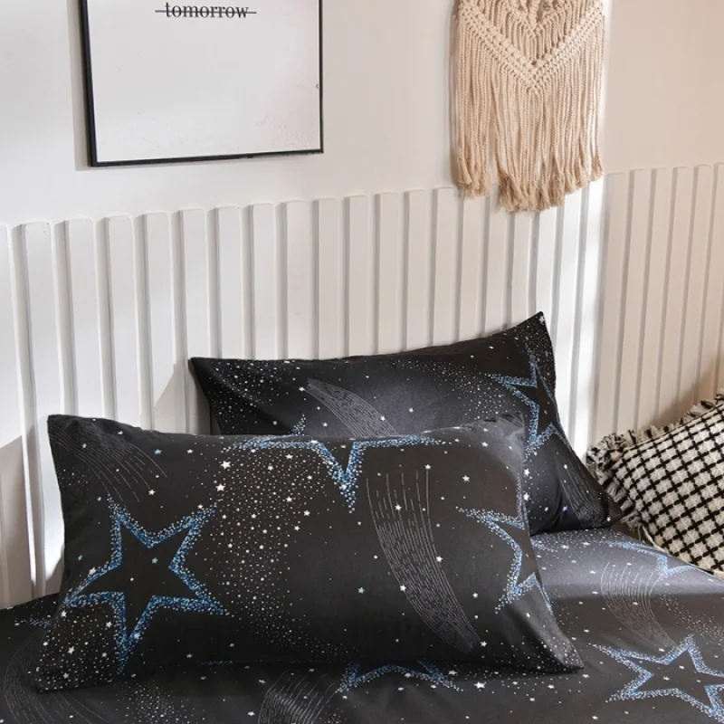 1pc Duvet Cover,Soft Polyester Star Shining Print Or AB Side Pattern Quilt Cover King Comforter Cover Skin-Friendly 220*240cm