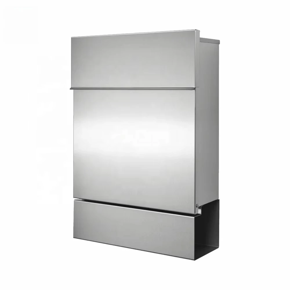 Factory Customized American Saleable Stainless Steel Wall Mounted Newspaper Leter Mailbox Waterproof Metal Postbox with Lock