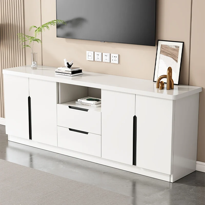 

Organizer Universal Tv Stands Storage Minimalist Wood White Luxury Display Tv Table Mobile Living Room Muebles Home Furniture