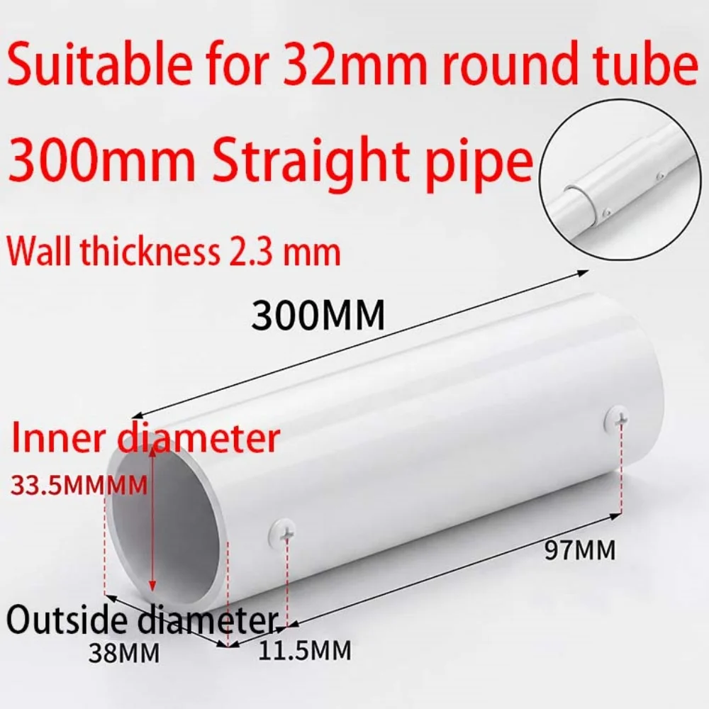 Stainless Steel Straight Pipe Connector 19/22/25/32mm 2 Way Pipe Joints Tube Connector Fittings Chain Link Fence Clamp Connector