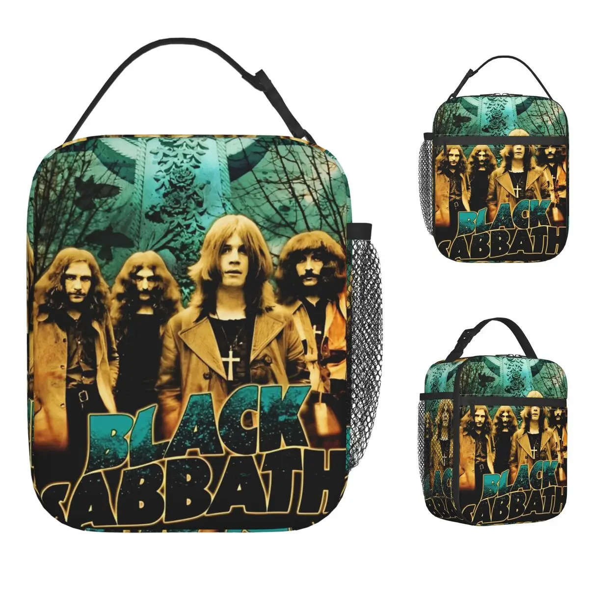 

Черная сумка для обеда Sabbath Band, ланч-бокс для отдыха, школьная удобная термосумка-тоут для детей, водонепроницаемая дизайнерская сумка-холодильник