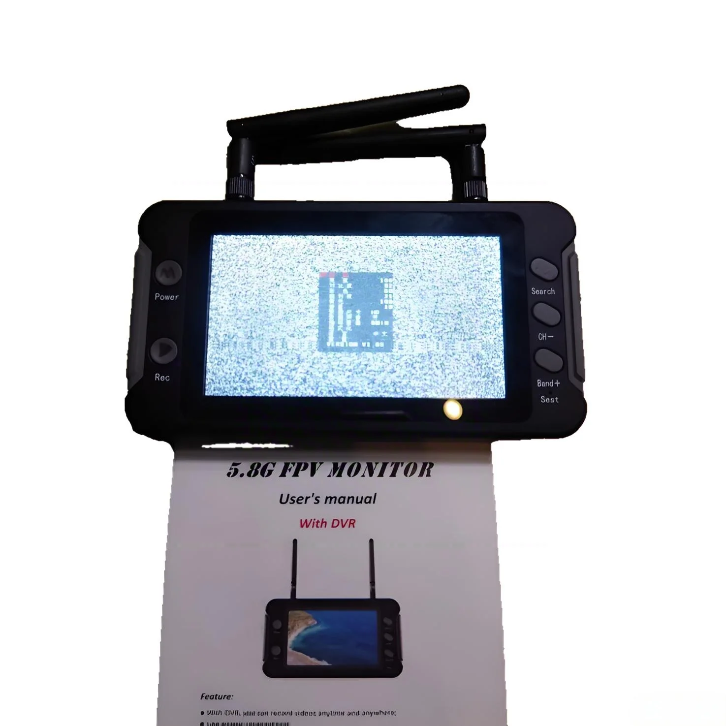 

5.8G FPV Monitor with DVR 40CH 4.3 Inch LCD Display 16:9 NTSC/PAL Auto Search Video Recording for RC Multicopter FPV Drone Part