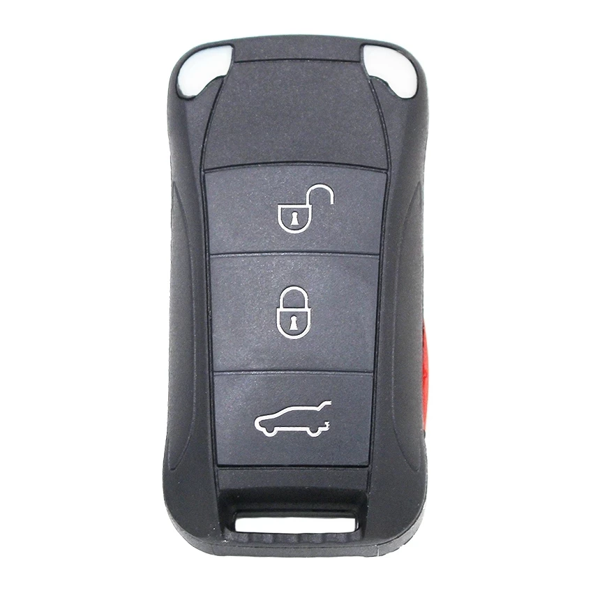 XNRKEY 4 Buttons Replacement Remote Flip Folding Car Key Shell For Porsche Cayenne 2004 2005 2006 2007 2008 2009 2010  Key Case