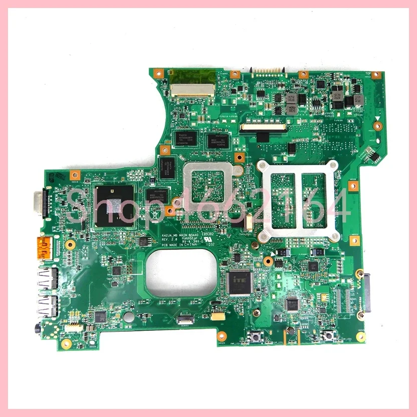 K42JP With HD5730/1G GPU Laptop Motherboard For ASUS A42J X42J K42J K42JA K42JP Notebook Mainboard  Work Well Used