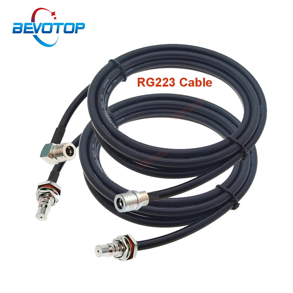 

BEVOTOP New QMA to QMA RG223 Cable QMA Male Female Connector 50 Ohm Double Shielded Low Loss RG-223 Pigtail Extension Jumper