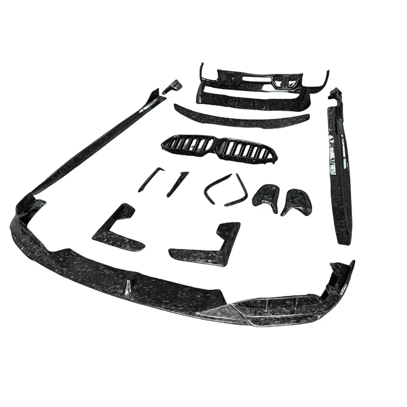 

Для BMW F95 X5M 2022, стиль LD, высококачественный комплект кузова из углеродного волокна, спойлер, передние и задние боковые юбки, идеальный комплект