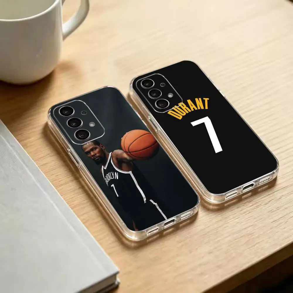 Basketball Star K-Kevin D-Durant  Transparent Phone Case For Samsung S25 S24 S23 S22 S21 S20 Ultra Plus FE Note10 Note9