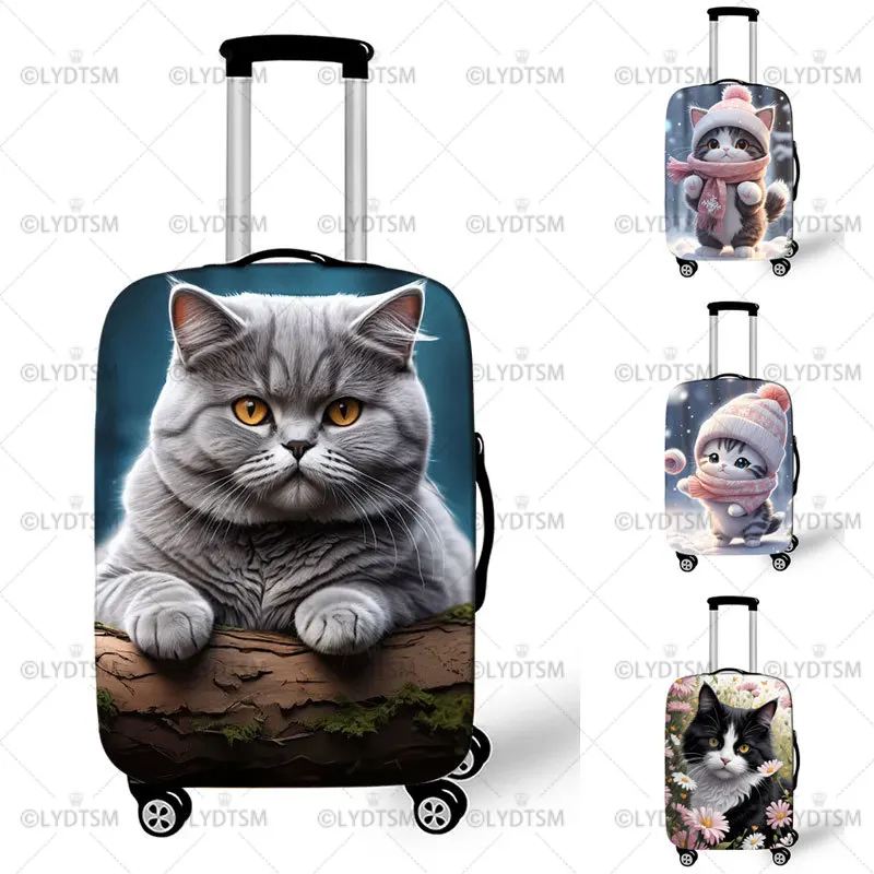 

Kawaii снежные кошки с принтом чехол для багажа дорожные аксессуары эластичные чехлы для чемоданов милый пылезащитный чехол на тележке защитный чехол