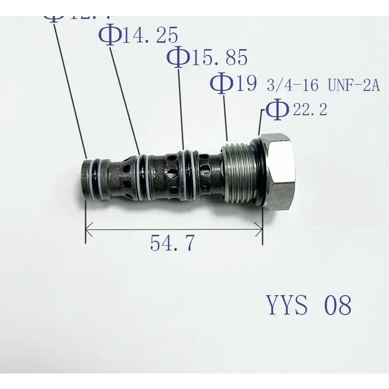 1 piece suitable for  Threaded cartridge YYS08 bi-directional hydraulic locks