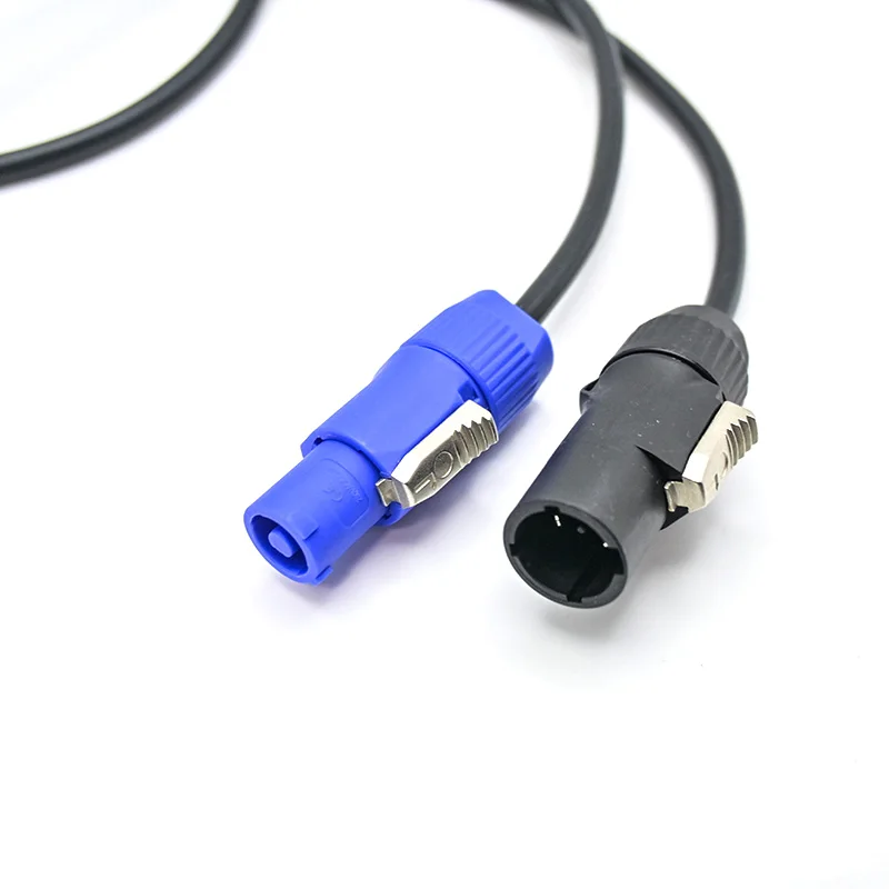 Converter Cable Powercon Blue White Connector to True Male Female Connector 1.5mm² Adapter Cable 1m