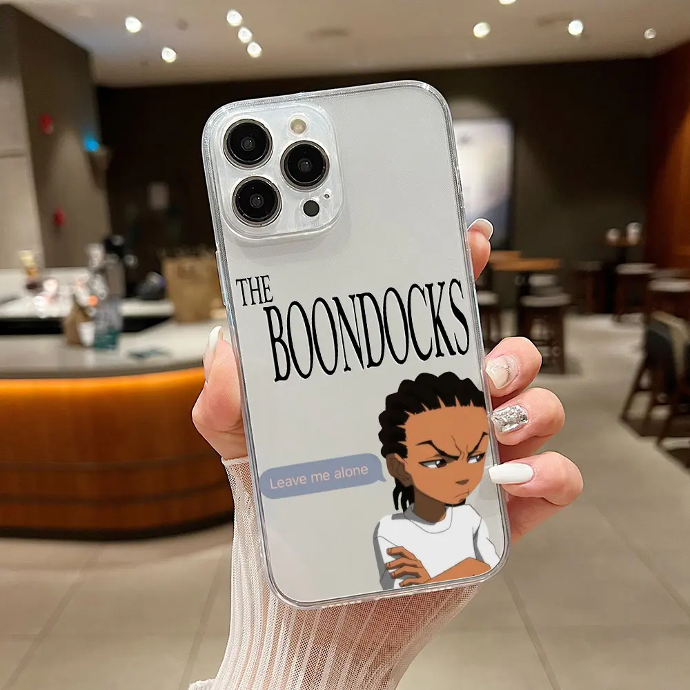 Huey Freeman The Boondocks Phone Case For iPhone 15 14 13 12 11 Mini Pro Max X XR XSMax 6S 6 7 8 Plus SE20 Transparent Cover