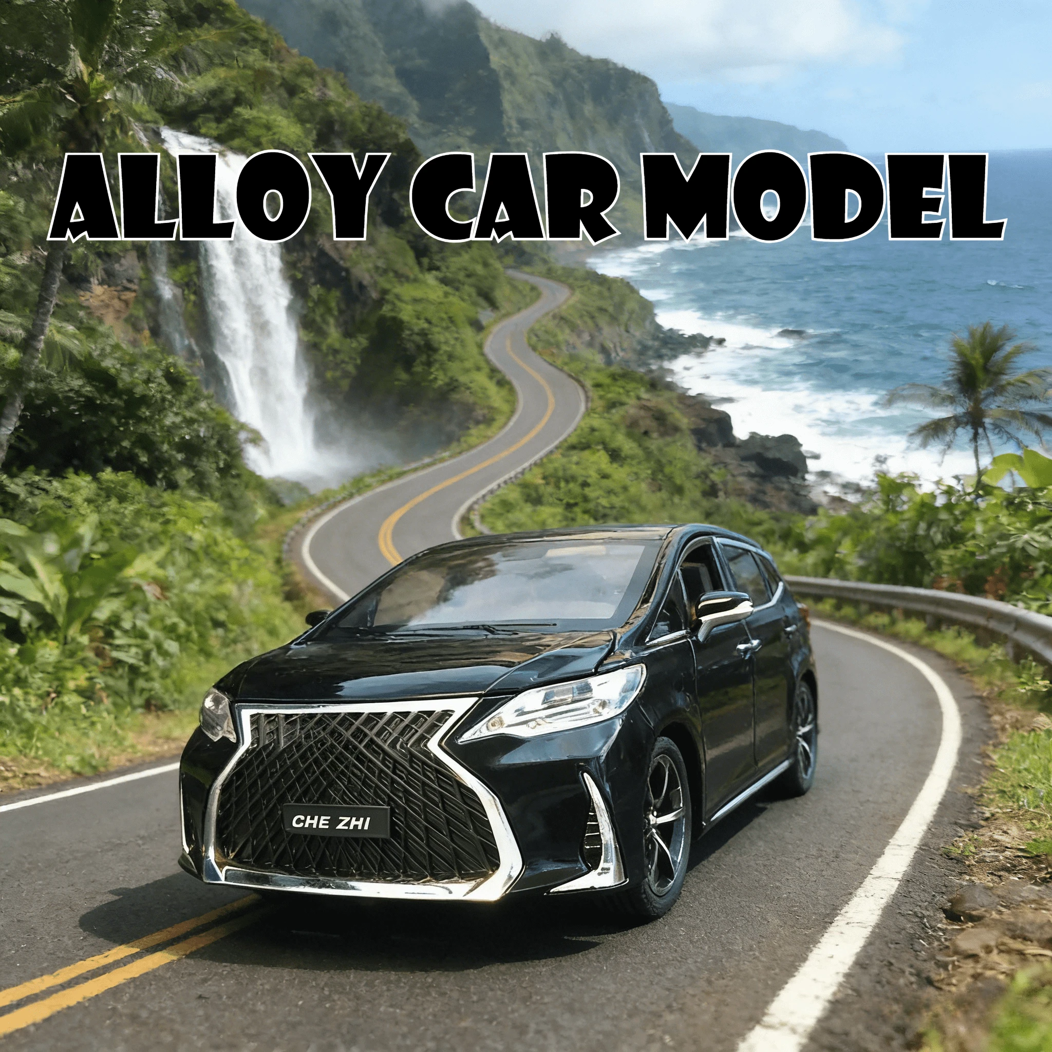 

1:24 модель автомобиля из сплава Lm300h, двери, передний капот и дверь багажника, можно открыть, богатые детали, детский подарок тонкой работы