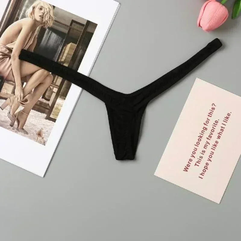 Fashion Deep V Thong Women\'s Breathable  Line Sexy Hot Low Waist Mini Panties Bikini Bottom Thongs Female Panty Women Underwear