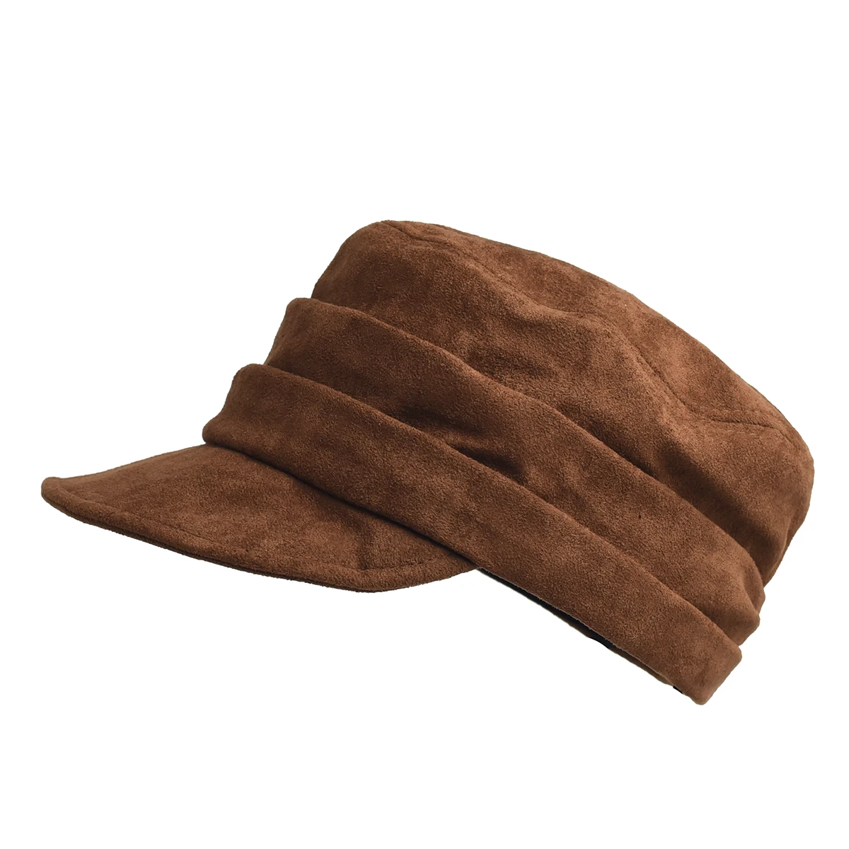Mode frauen Herbst Und Winter Wildleder Hut Newsboy Einfarbig achteckigen Hut baskenmützen Flache Top Licht Luxus Ente Zunge kappe