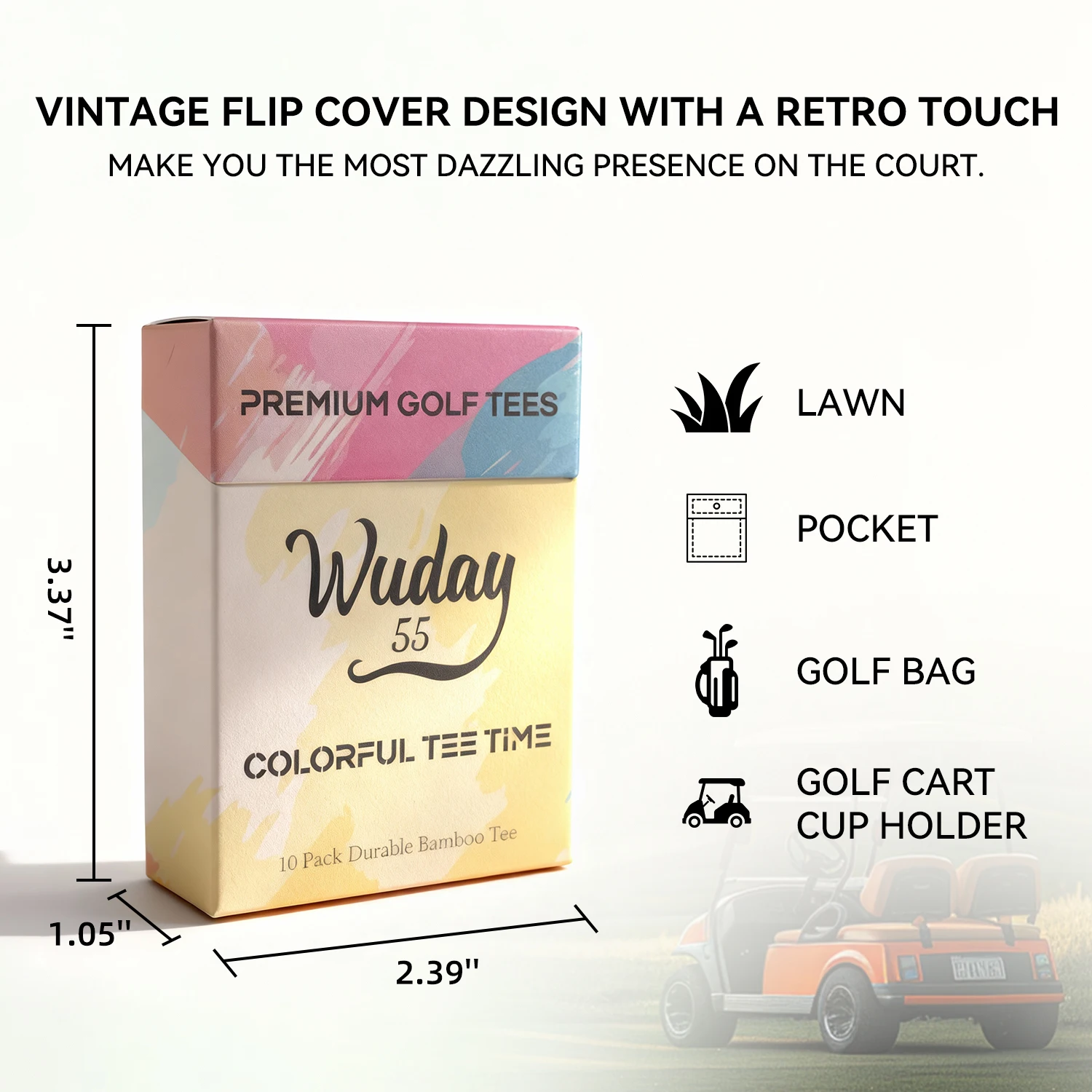 10Pcs Golf Tees - Colorful Tees - Good Feedback When Hitting the Ball, Good Feel in Hand, Long-Lasting Durability
