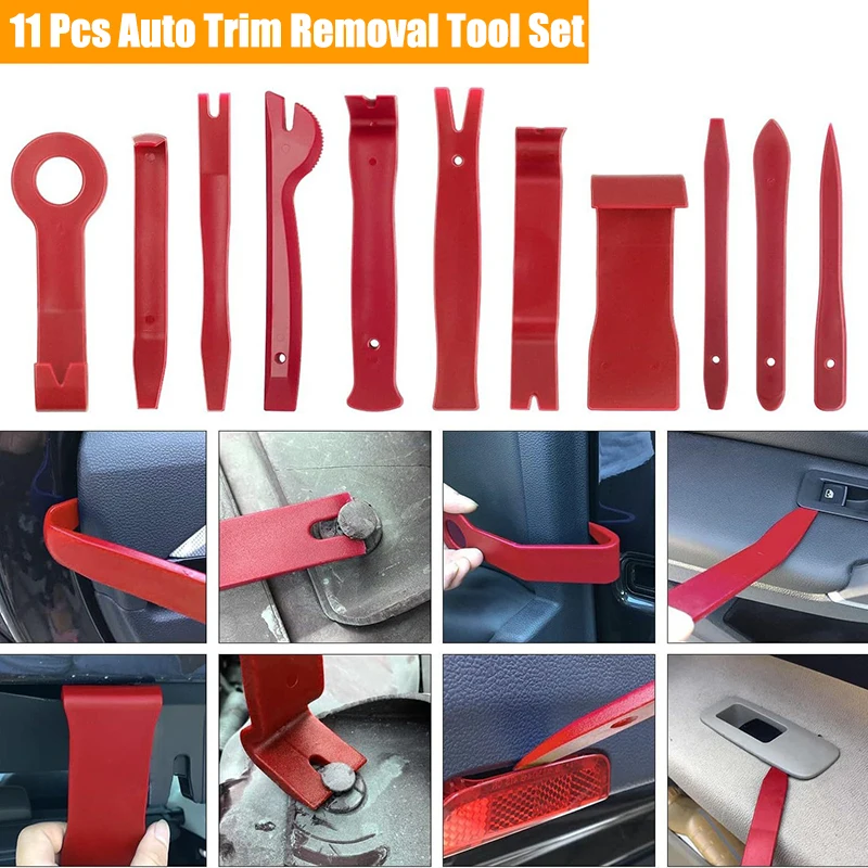 19PCS/Bag Car Trim Removal Tool Interior Door Clip Panel Trim Dashboard Removal Kit Auto Car Opening Repair Tool Set